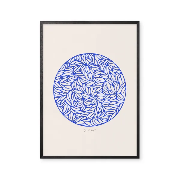 Papercut 05 Blue 50x70 Poster