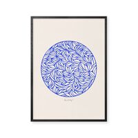Papercut 05 Blue 50x70 Poster