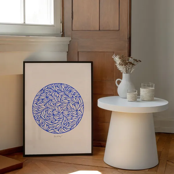 Papercut 05 Blue 50x70 Poster