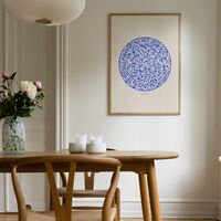 Papercut 05 Blue 50x70 Poster