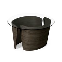 No 7 Lounge Coffee Table Ø70 High Dark Oiled Oak/Glass