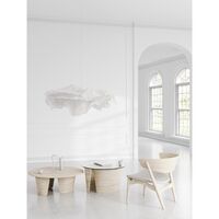 No 7 Lounge Salontafel Ø70 Laag Wit Geolied Eiken/Glas