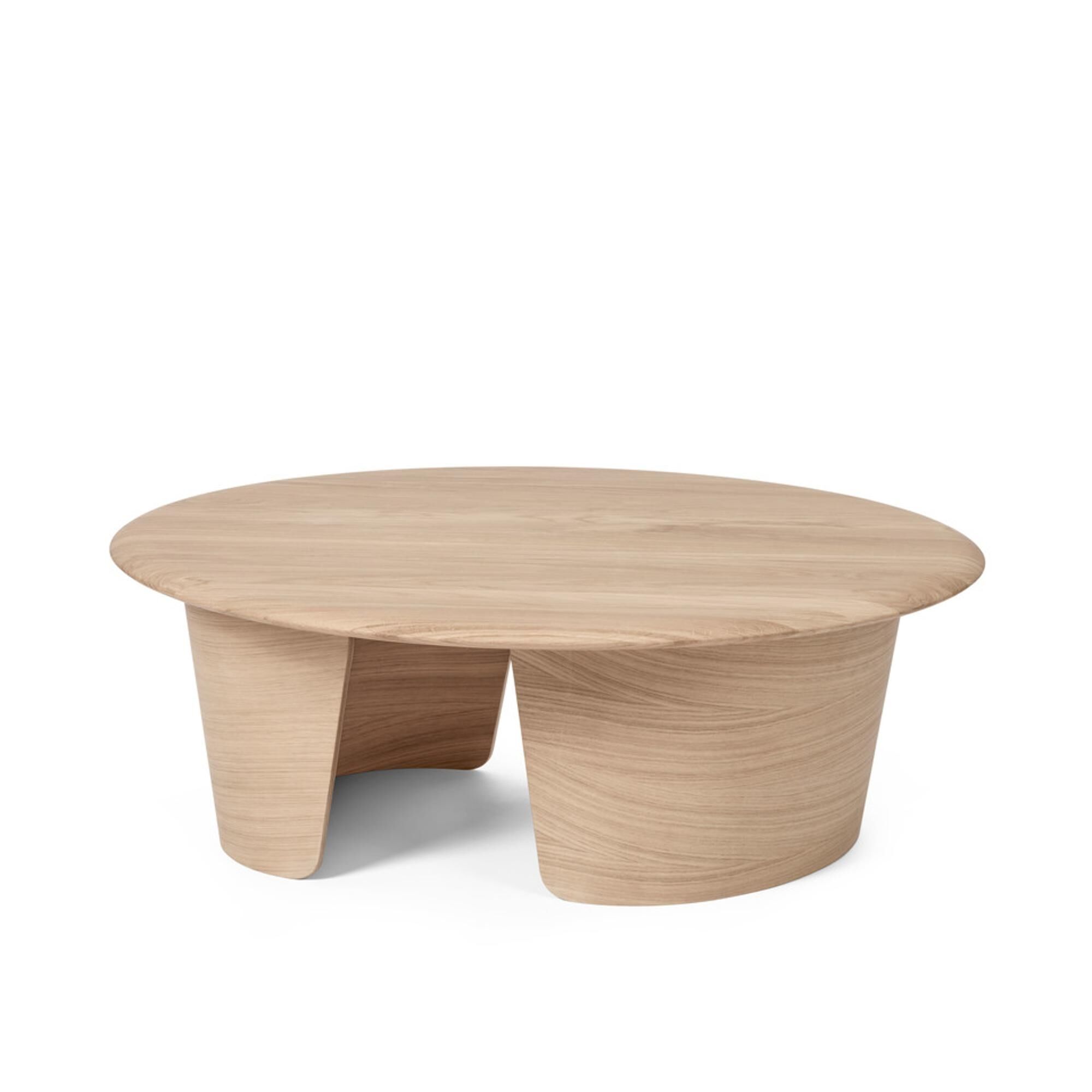 No 7 Lounge Coffee Table Ø90 Lav Hvitoljet Hvit /Massiv