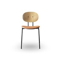 Piet Hein Dining Chair Black In Oak Wood and Cognac Leather