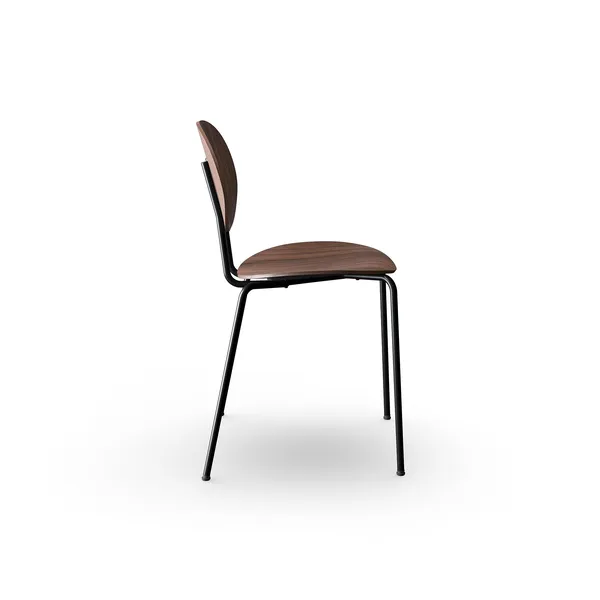 Piet Hein Dining Chair Black In Walnut