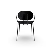 Piet Hein Dining Chair Black with Armrests Black Oak