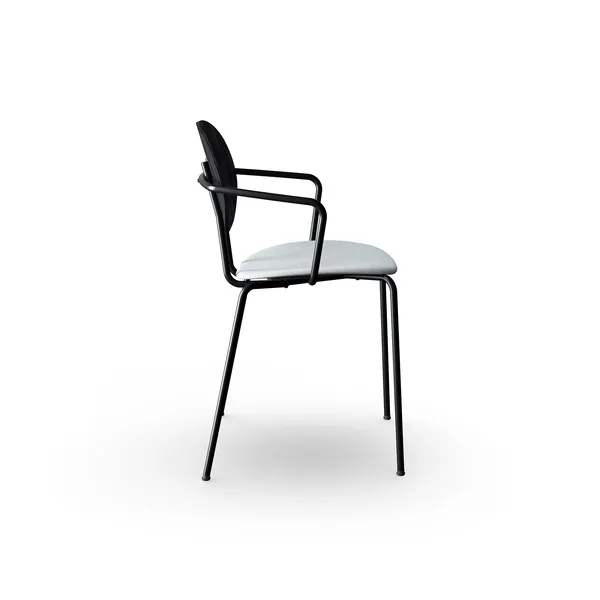 Piet Hein Spisestol Sort med Armlener Sort Eik og Remix 123