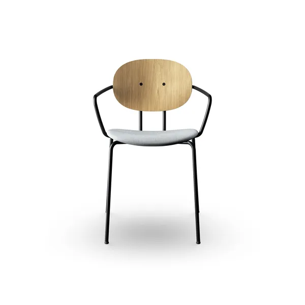 Piet Hein Dining Chair Black with Armrests Oak and Remix 123