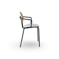 Piet Hein Dining Chair Black with Armrests Oak and Remix 123