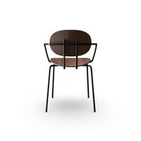 Piet Hein Dining Chair Black with Armrests Walnut