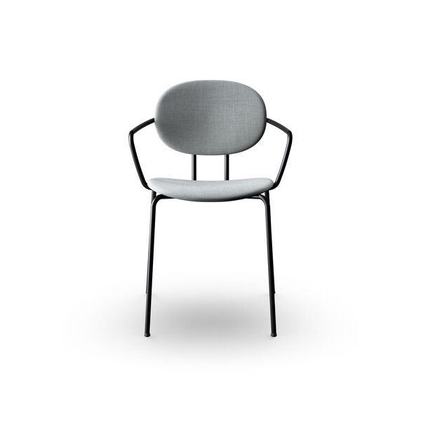 Piet Hein Chaise de Salle à Manger Noire avec Accoudoirs Remix 123