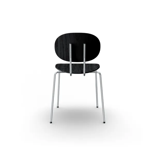 Piet Hein Dining Chair Chrome Black Oak