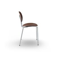 Piet Hein Dining Chair Chrome Walnut