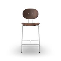 Piet Hein Bar Stool Chrome Walnut