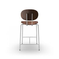Piet Hein Bar Stool Chrome Walnut