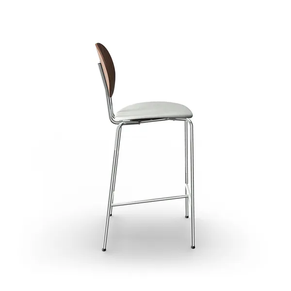 Piet Hein Bar Stool Chrome Walnut and Remix 123