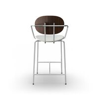 Piet Hein Barstool Chrome with Armrests Walnut and Remix 123