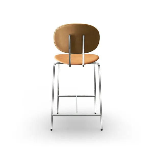 Piet Hein Barstool Chrome Cognac Leather