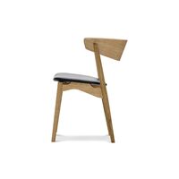 No 7 Dining Chair Oiled Oak and Black Leather