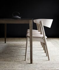 No 7 Dining Chair Oiled Oak and Black Leather