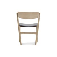 No 7 Dining Chair White Pigmented Oak Wood and Black Leather