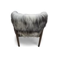 No 7 Fauteuil Volledig Gestoffeerd Donker Geolied Eiken en Schapenvacht Lang