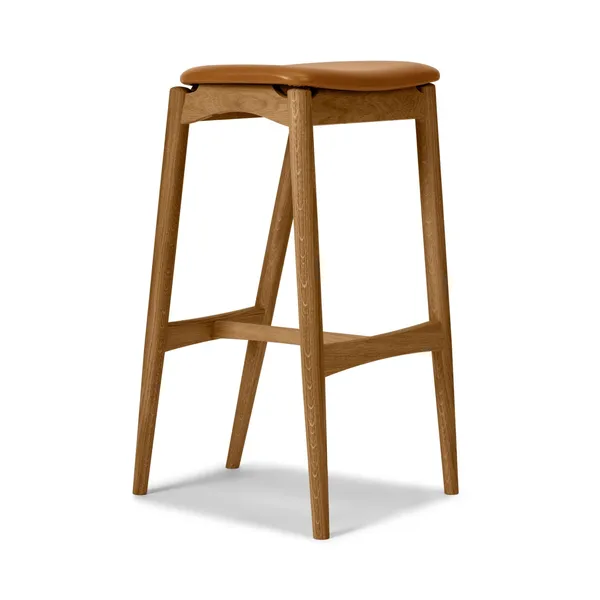 No 7 Barstool 65 Without Back Oiled Oak/Cognac