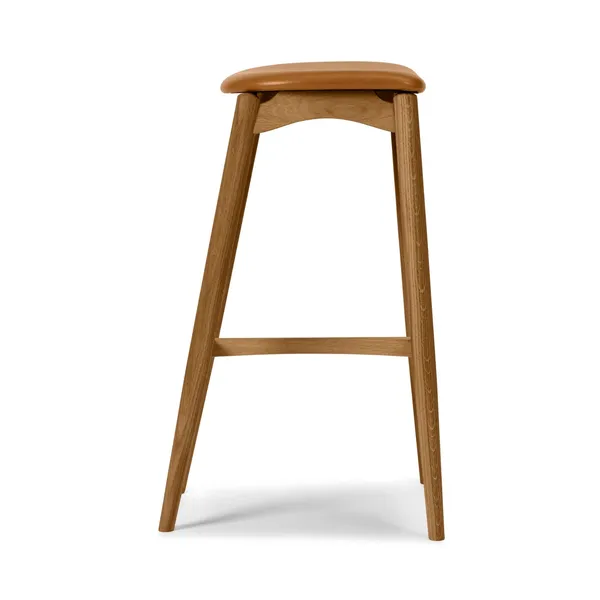 No 7 Barstool 65 Without Back Oiled Oak/Cognac