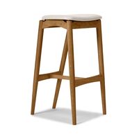 No 7 Bar Stool 65 Without Back Oiled Oak/Silk Light Gray