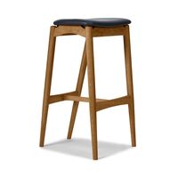 No 7 Bar Stool 65 Without Back Oiled Oak/Solid Black