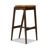 No 7 Barstool 65 Without Back Dark Oiled Oak/Cognac