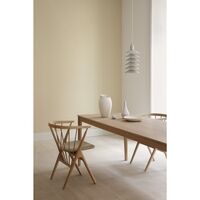 No 8 Dining Chair Black Oak and Black Leather