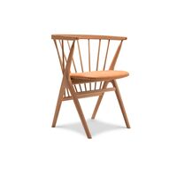 No 8 Dining Chair Oiled Oak and Cognac Leather