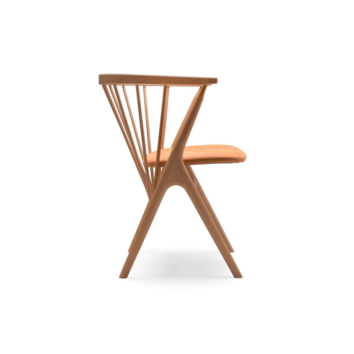 No 8 Dining Chair Oiled Oak and Cognac Leather