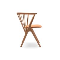 No 8 Dining Chair Oiled Oak and Cognac Leather