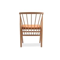 No 8 Dining Chair Oiled Oak and Cognac Leather