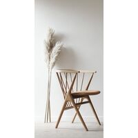No 8 Dining Chair Oiled Oak and Cognac Leather