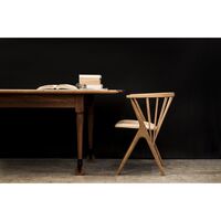 No 8 Dining Chair Oiled Oak and Cognac Leather