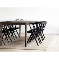 No 8 Dining Chair Oiled Oak and Cognac Leather
