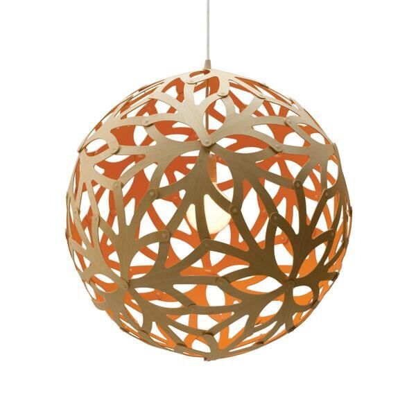 Blommigt &Oslash;60 Orange Taklampa