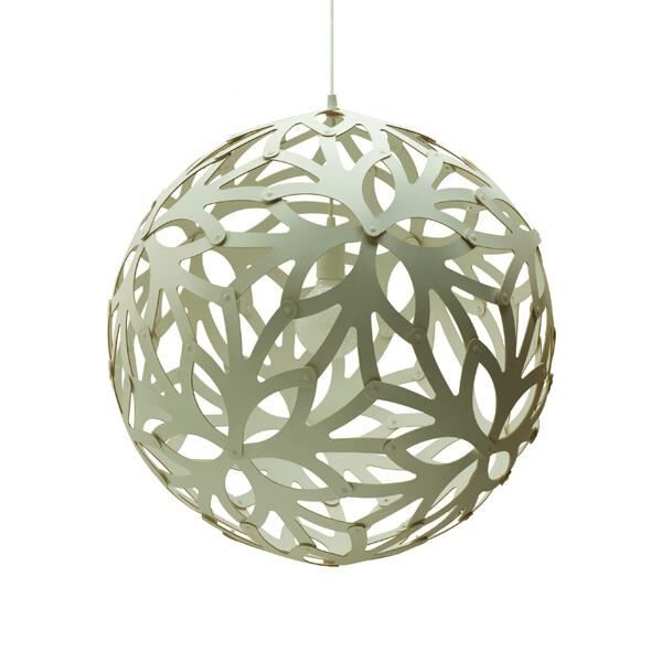Blommig &Oslash;60 Vit/ Vit Taklampa