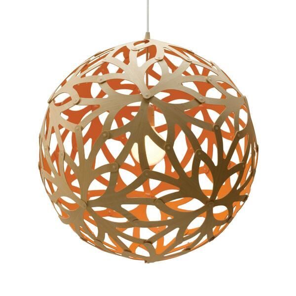 Blommigt &Oslash;80 Orange Taklampa