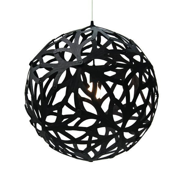 Blommigt &Oslash;80 Svart Taklampa
