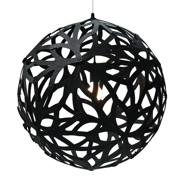 Blommigt &Oslash;100 Svart Taklampa