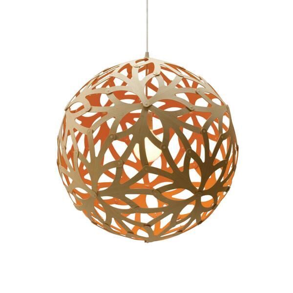 Blommigt &Oslash;40 Orange Taklampa