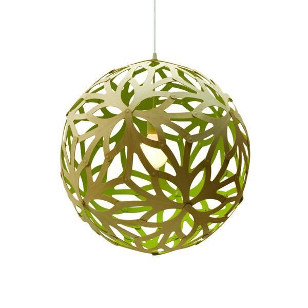 Blommigt &Oslash;40 Lime Taklampa