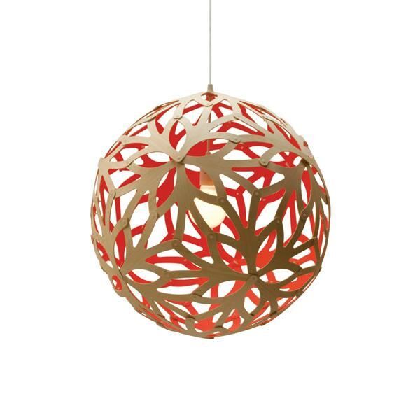 Floral &Oslash;40 R&ouml;d Taklampa