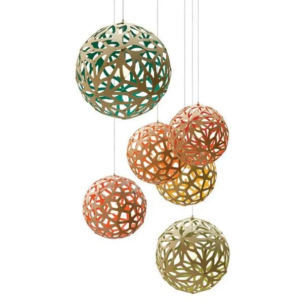 Lámpara Colgante Floral Ø40 Rojo