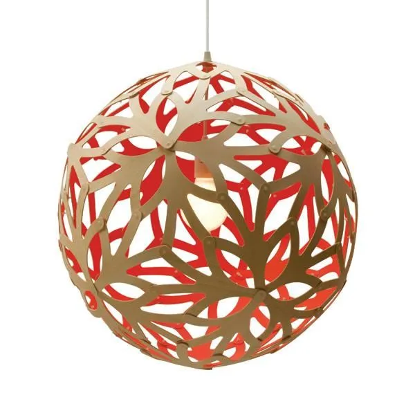 Floral Ø80 Red Pendant