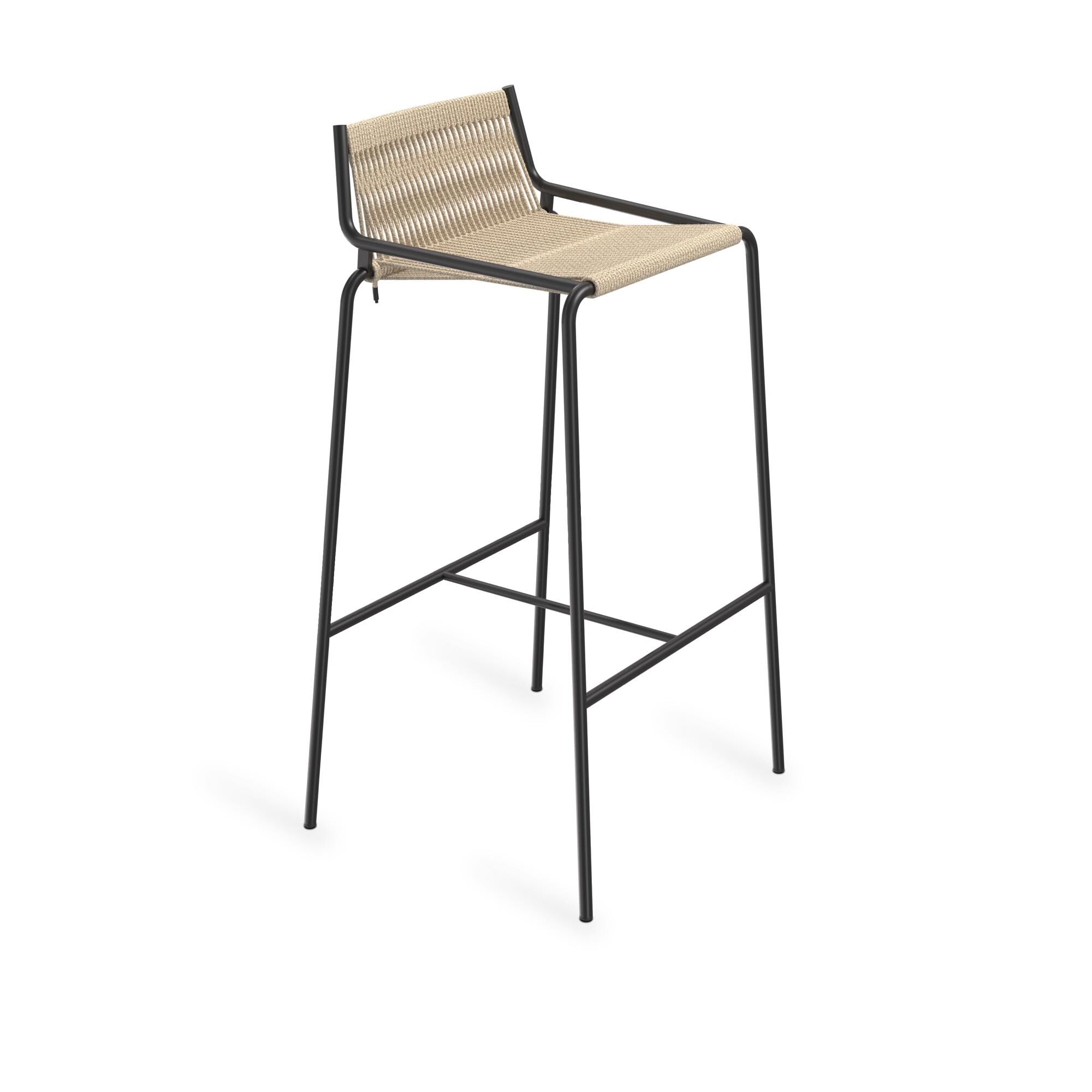 Noel Barstol Sort/Linned H77 cm